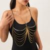 Casual Holiday Style Women's Sexy Chest Chain Bikini Necklace Geometric Chain Tassel Body Chain