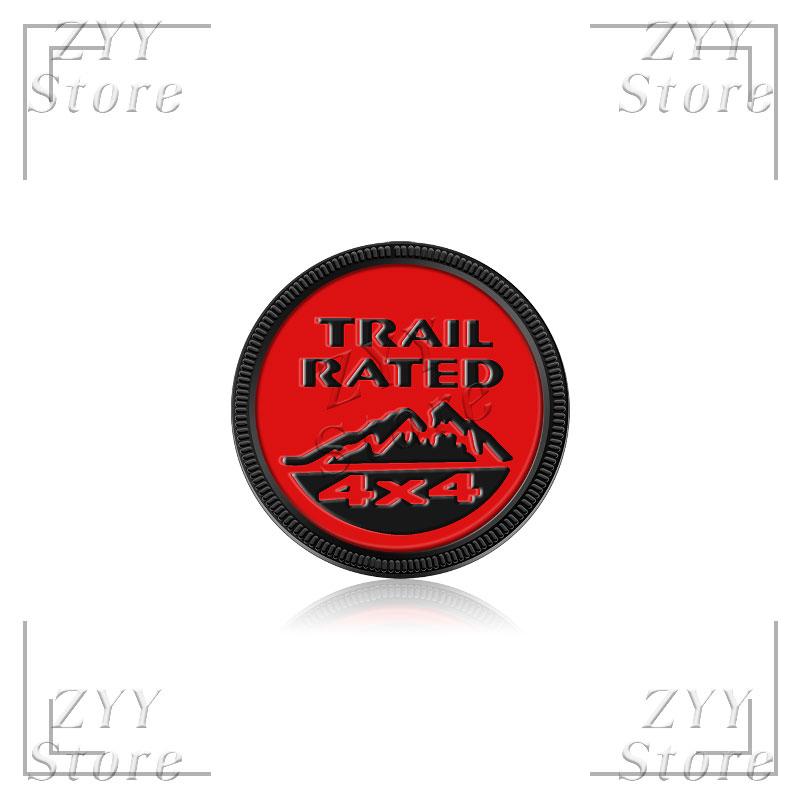 3D Metal Car Grille Emblem 4X4 TRAIL RATED Logo Body Sticker Auto Badge Decals Accessories