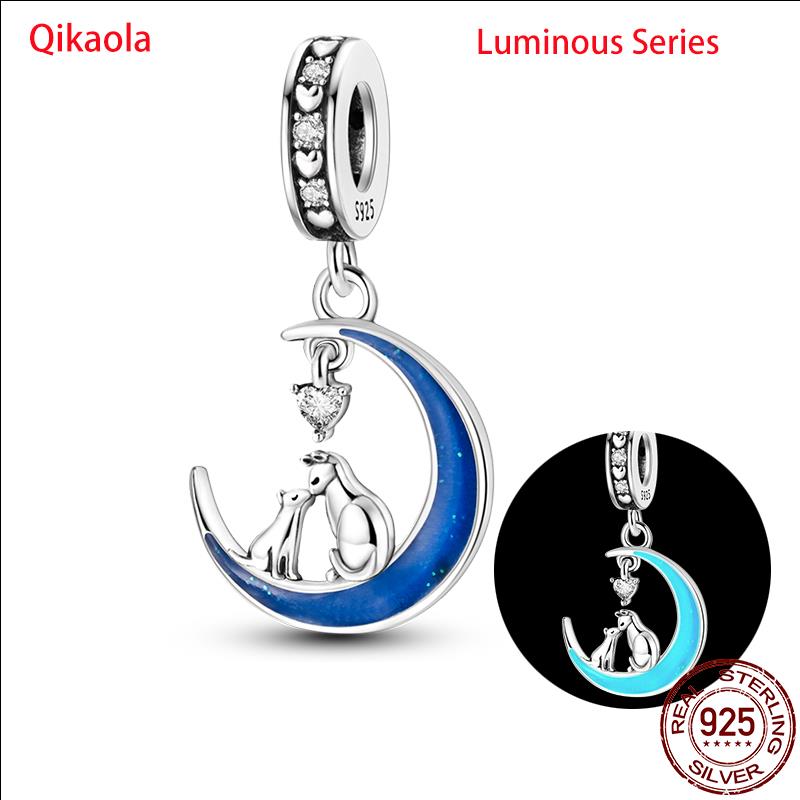 Original 100% sS925 Sterling Silver Luminous Octopus Ocean Series Charms Fit Bracelet DIY Beads Ms Jewelry Gift New In