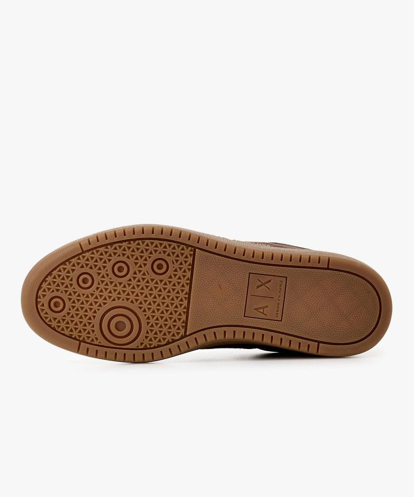 Armani Exchange Women'S Perforated Logo Suede Sneakers _Choco_A426175506