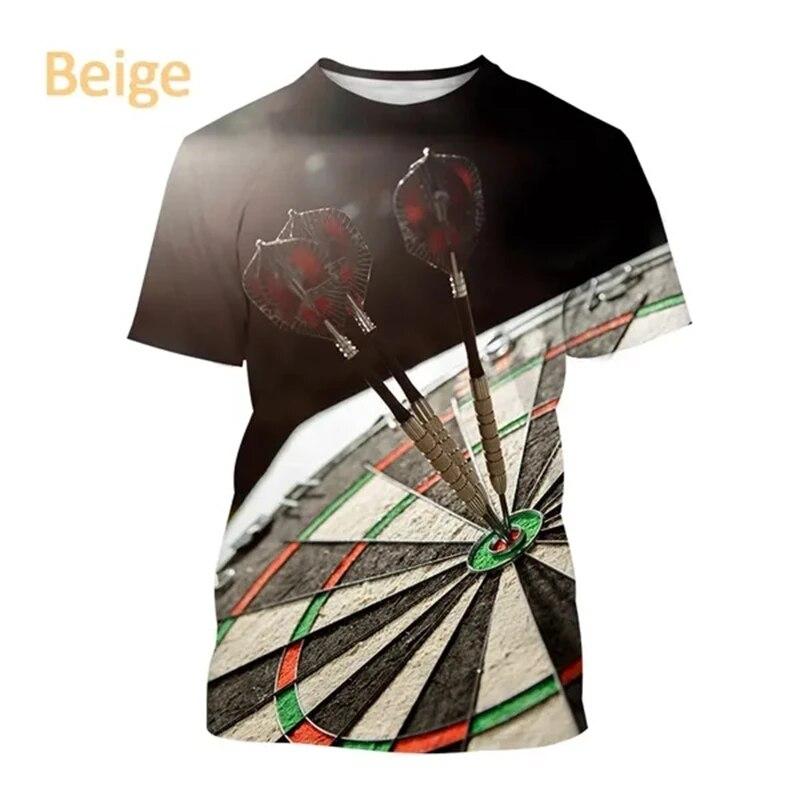 Мужская футболка с коротким рукавом и рисунком дартс, повседневная модная игра в стиле Харадзюку, уличная одежда с 3D принтом, топ Ropa Hombre