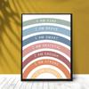 Canvas Poster Printed Painting Affirmations For Kids Playroom Classroom  Wall Decor Rainbow Affirmations Print Boho Unframed
