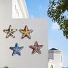 4 Pcs Summer Starfish Coastal Wall Decor Beach Theme Wooden Starfish