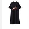 Женское платье-футболка свободного кроя большого размера Port Style Design Sense с короткими рукавами и разрезом средней длины