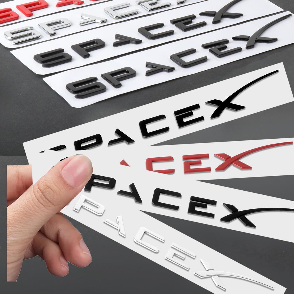 Car Original ABS Letter Logo Rear Tailgate Trunk Emblem Stickers For Tesla MODEL 3 MODEL Y SpaceX DUAL MOTOR Model S Model X