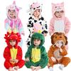 Кигуруми Кот Комбинезон Детские Пижамы Единорог для Детей Животное Мультфильм Плед Пижама Младенец Костюм Зима Мальчик Девочка Комбинезон