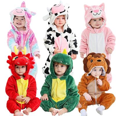 Кигуруми Кот Комбинезон Детские Пижамы Единорог для Детей Животное Мультфильм Плед Пижама Младенец Костюм Зима Мальчик Девочка Комбинезон