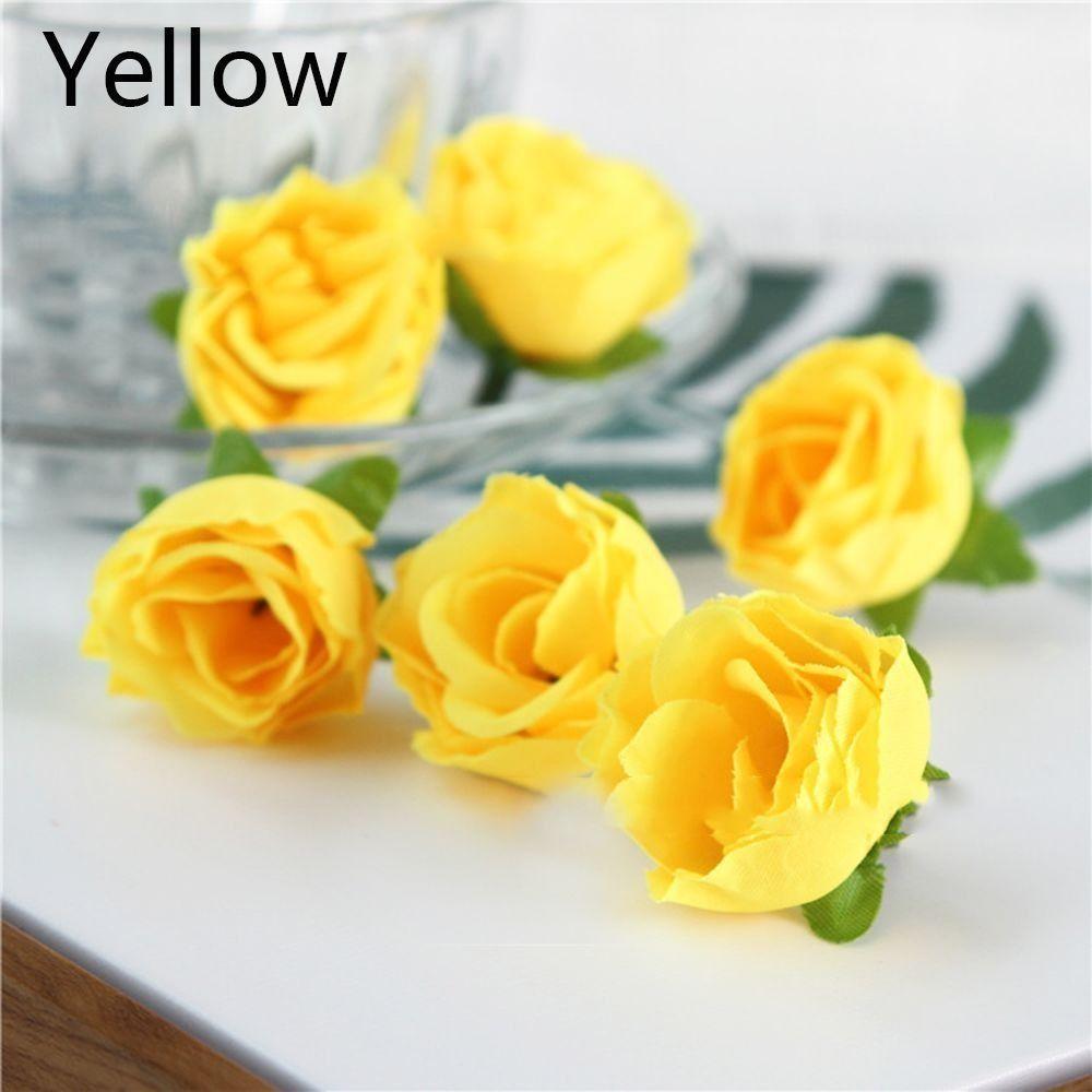 20/50pcs DIY Craft Beautiful Floral Wedding Decoration Artificial Rose Flower Heads Fake Bouquet