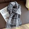 Women Acrylic Scarf Winter Vintage Preppy Style Plaid Wrap Scarves Pashmina Mujer Foulard Bufanda Shawl Unisex Men Tassel Stoles