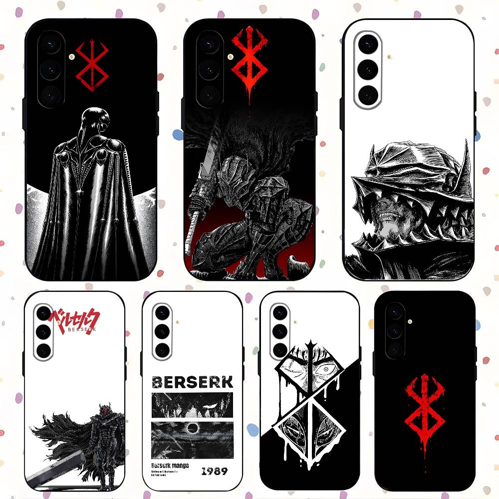 Berserk-k Для Samsung Galaxy S23 S24 S25 Ultra S22 Plus S21 Черный Мягкий Чехол Водонепроницаемый Мягкий Чехол