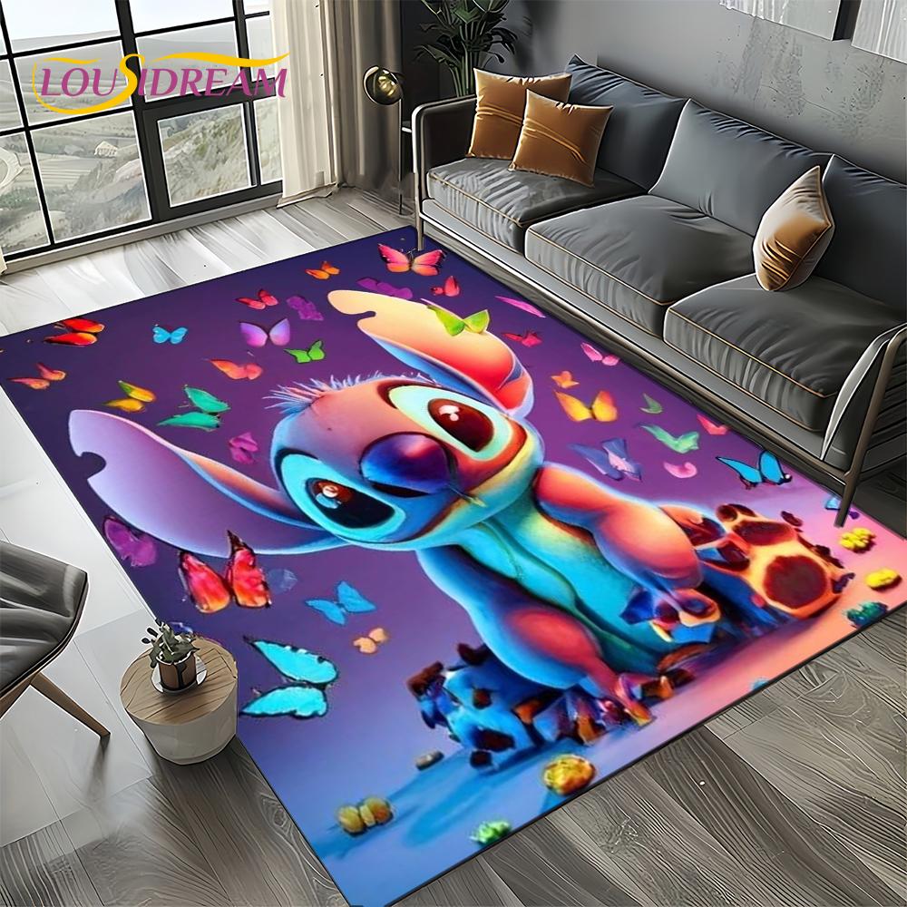 27 Style Cute Stitch  Cartoon 3D Carpet Rug for Home Living Room Bedroom Sofa Doormat Decor,Child Non-slip Floor Mat Gifts