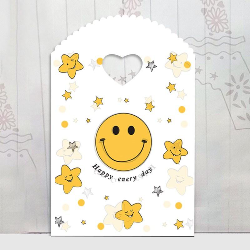 Small Plastic Bag With Handle Packaging Bags Boutique Gift Bag Mini Bag 50Pcs Trinket Bag Multi Designs