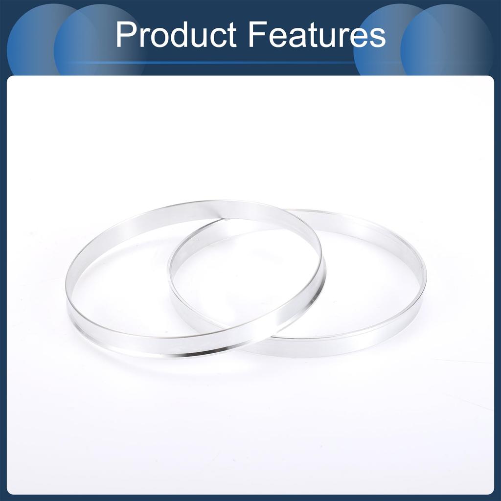 Центровочные кольца INFINAUTO, Наружный диаметр 108 мм x Внутренний диаметр 106,1 мм, Алюминиевый сплав, Серебристый оттенок, 4 шт.