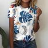 Новые футболки с градиентным цветочным 3D-принтом, женские повседневные футболки с круглым вырезом и коротким рукавом, футболки в уличном стиле Харадзюку, топы, женская одежда