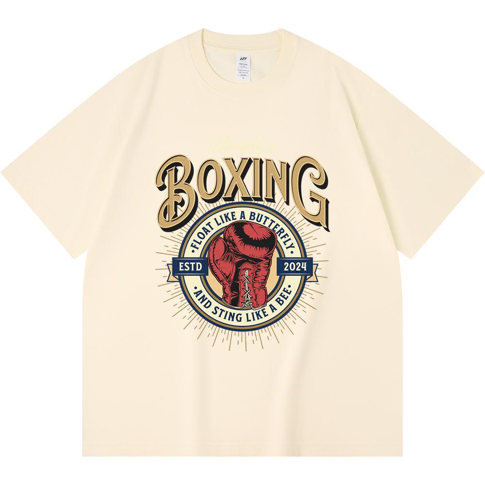 Футболка из 100% хлопка плотностью 230 г/м2, футболки Murphys Boxing Sports Print Tees, забавная футболка из чесаного хлопка в стиле Харадзюку