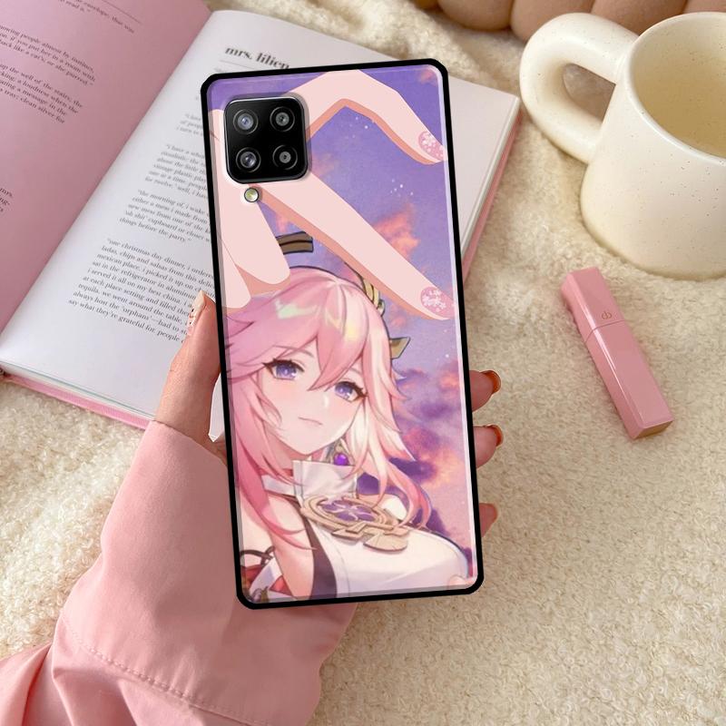 Чехол Genshin Impact Яэ Мико для Samsung Galaxy A55 A35 A15 A32 A12 A22 A52 A54 A34 A14 A56 A36 A26 A16 A13 A53 A06