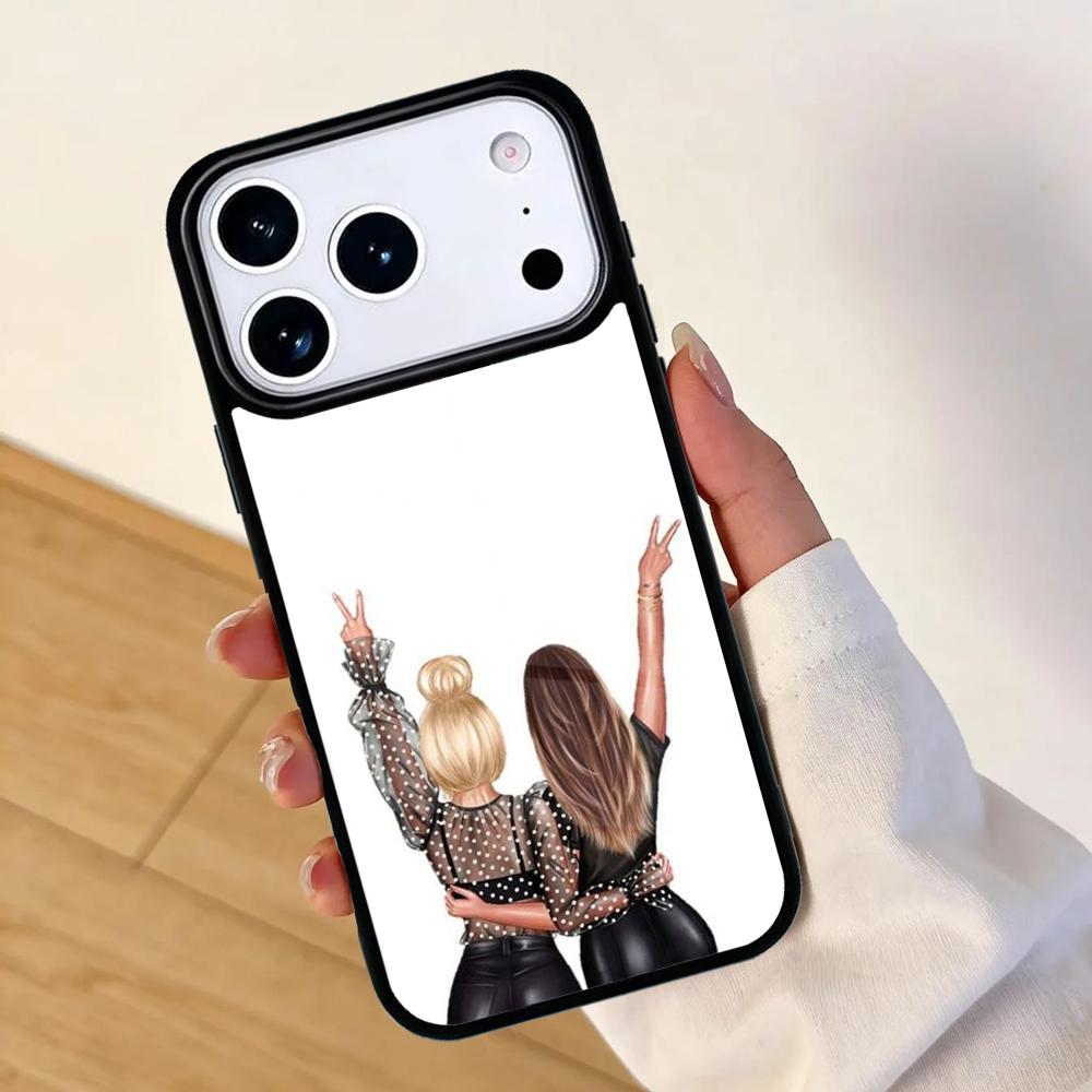 Best Friends BFF Matching Mobile Phone Case for IPhone 17 AIR 16pro Max 15 14 13 12 11 Bumper Cover