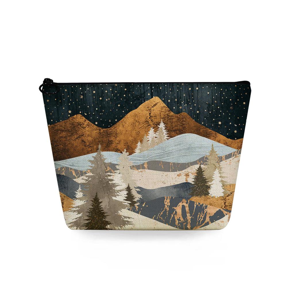 Women Landscape painting Print Cosmetic Bag Toiletries Organize Travel Storage Case 6753 KTB