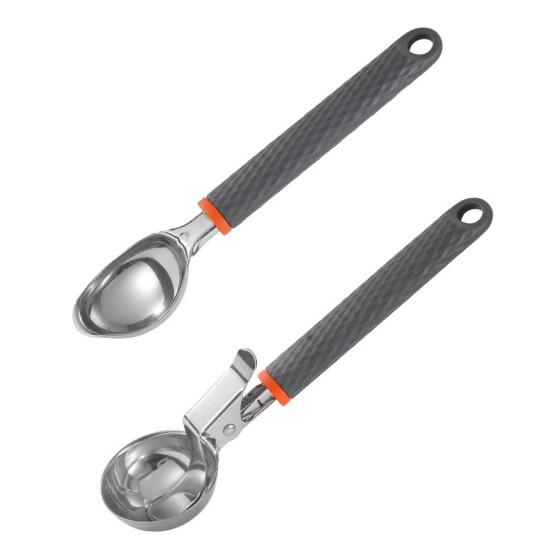 Ice Cream Scoop with Trigger Steel Non-Stick Ice Cream Scooper Stainless Easy To Clean