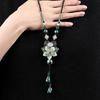 Модные геометрические зеленые круглые и квадратные ювелирные изделия в винтажном стиле ожерелье для женщин