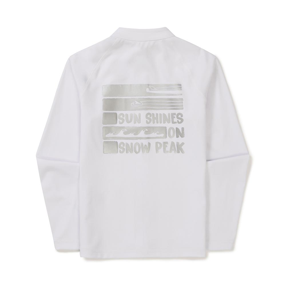 [Snowpeak] Water Women's Semi-Crop Zip-up Rashguard White (S25MWWSW05)