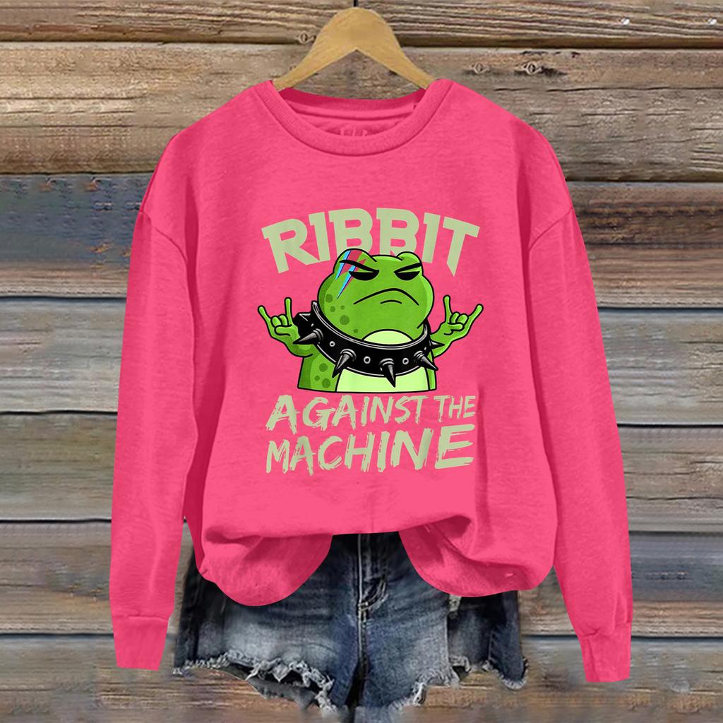 Women's Fashion Daily Versatile Casual Sweatshirts Long Sleeve Round Neck Top Sweatshirts