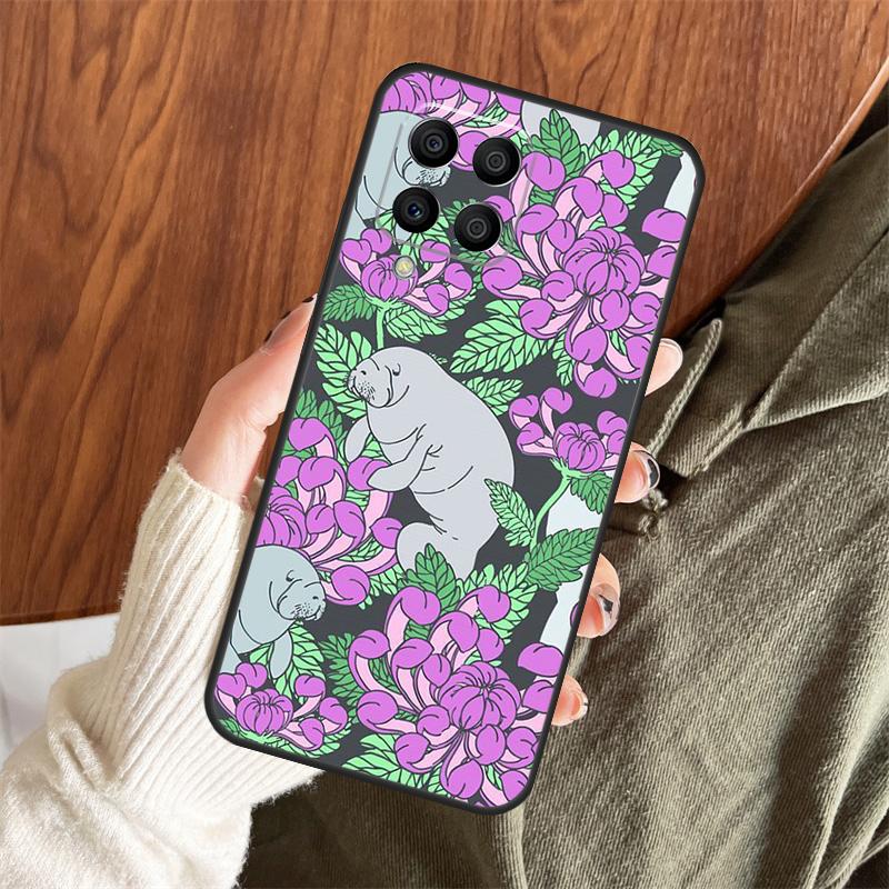 Cute Baby Manatee Case For Samsung Galaxy M12 M32 M52 M35 M55 M15 M11 M13 M14 M06 M16 M36 M56 M31 M53 M34 M54