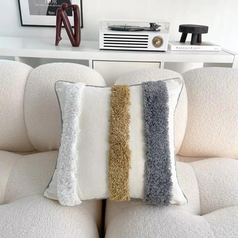 Boho Loop Pillowcases Grey Beige Pillowslip Home Decoration Tufted For Sofa Bed Chair Car Cushion Covers Nordic 45x45/30x50cm