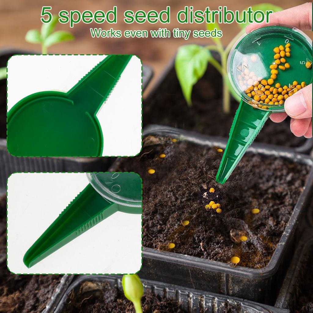 6pcs Mini Sowing Seed Dispenser Manual Syringe Seeder Sower Set Spreader Handheld Seed Fertilizing Planter Gardening Tool