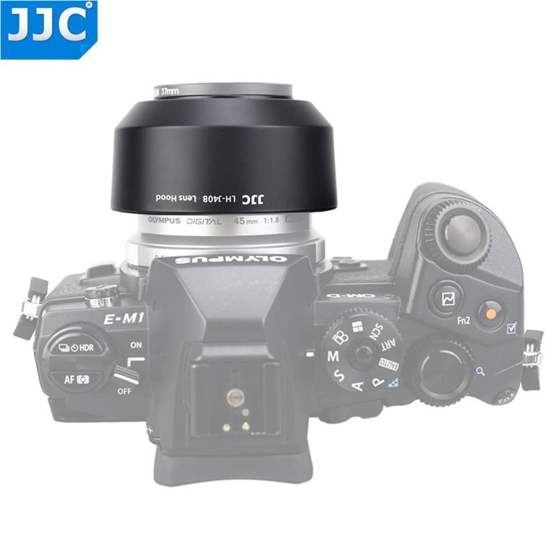 JJC LH-J40B Черно-серебристая профессиональная бленда для объектива For Olympus M.ZUIKO DIGITAL 45mm 1:Бленда LH-40B для объектива 1.8 Заменяет Olympus LH-40B