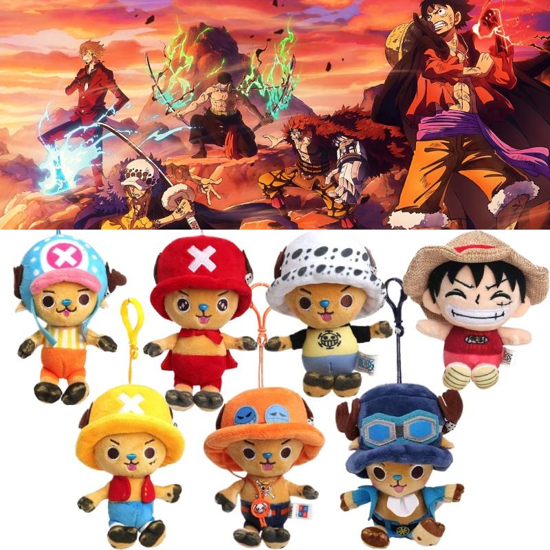 Оригинальный плюшевый кулон One Piece, милый и мягкий брелок с мультяшным персонажем