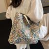 Large Capacity Canvas Bag New Trendy and Fashionable Versatile One Shoulder Handbag Ins Student Class Bag Women