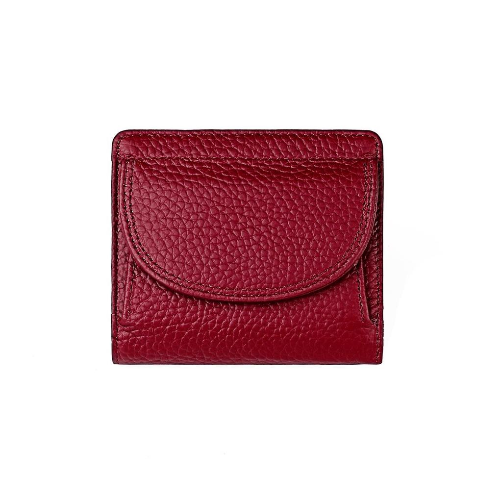 Japanese-Style RFID Genuine Leather Mini Wallet - Simple & Fashionable Coin Purse
