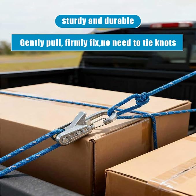 Outdoor umbrella rope adjustment buckle, rope tightening tool, simple hook 6 hook 6 rope