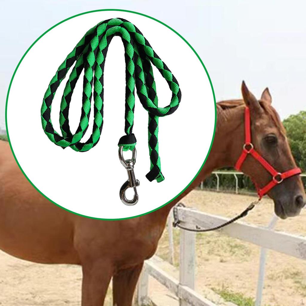 Horse Lead Rope Braided Attaches To Halter or Harness Leads Cord with Bolt Snap