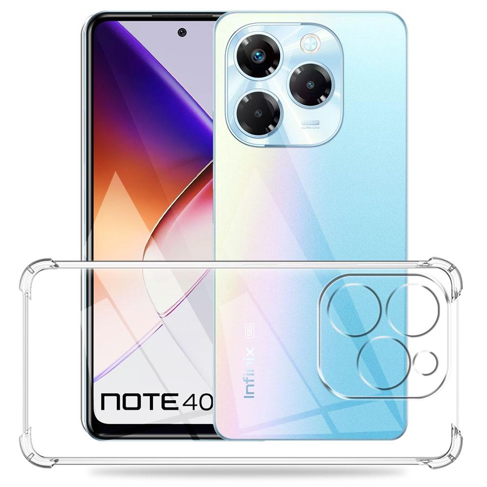 Для Infinix Note 40X 5G Чехол Прозрачный Силиконовый Мягкий Чехол для Телефона Для Infinix Note40X X6838 Прозрачный Ударопрочный Защитный Чехол на Заднюю Панель