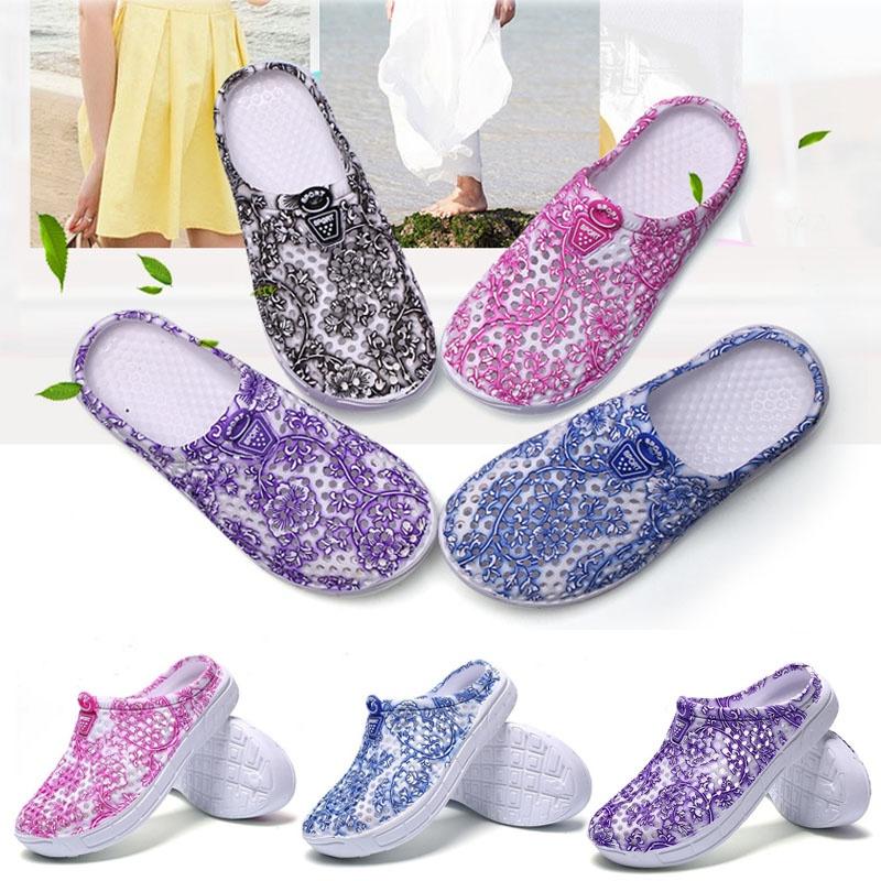 Stylish Women's Summer Garden Wooden Bathroom Slippers For Beach And Home