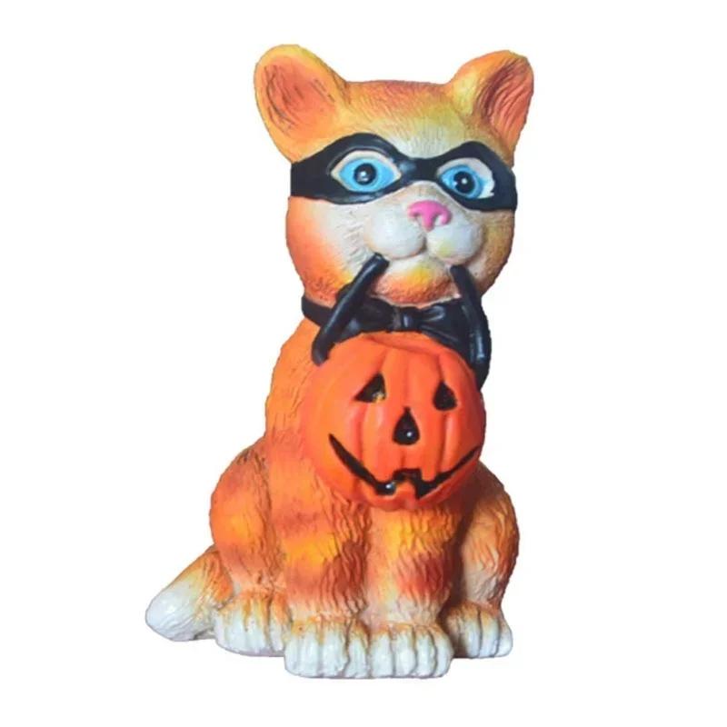 Halloween Cat Statue Home Decorations Halloween Cat Statue Resin Crafts Funny Desk Halloween Christmas Ornament Decoration Craft