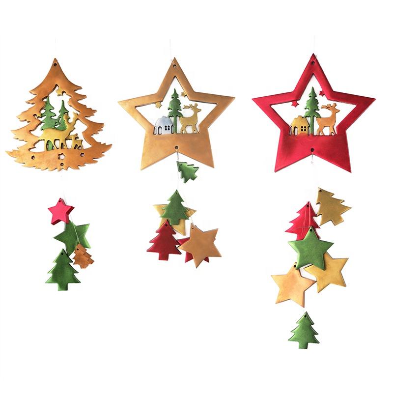 DIY Christmas Tree Star Epoxy Resin Silicone Mold Pendant Key Chain Elk Door Bell Hanging Moldes De Resina Christmas Decoration