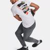 Under Armour Printed Training Loose Comfortable Crew Neck Straight Cut Short Sleeve T-Shirt Men Tops White 1366449-100