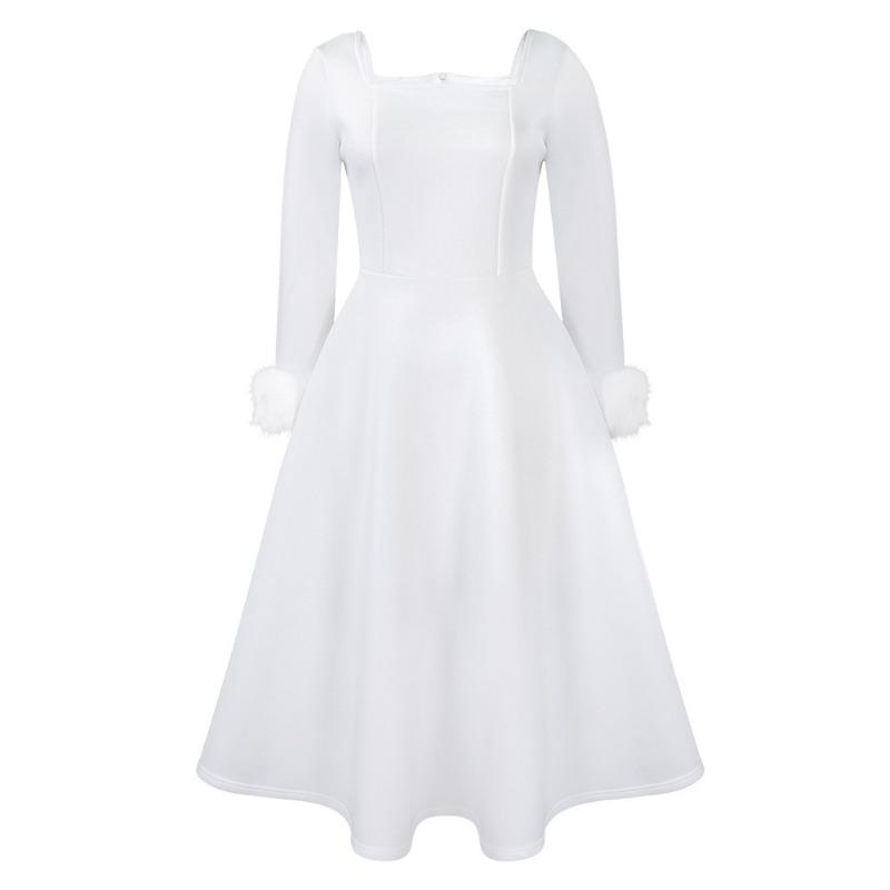 Вечеринка ресс зимний темперамент элегантное пушистое украшение платье с большой юбкой платье