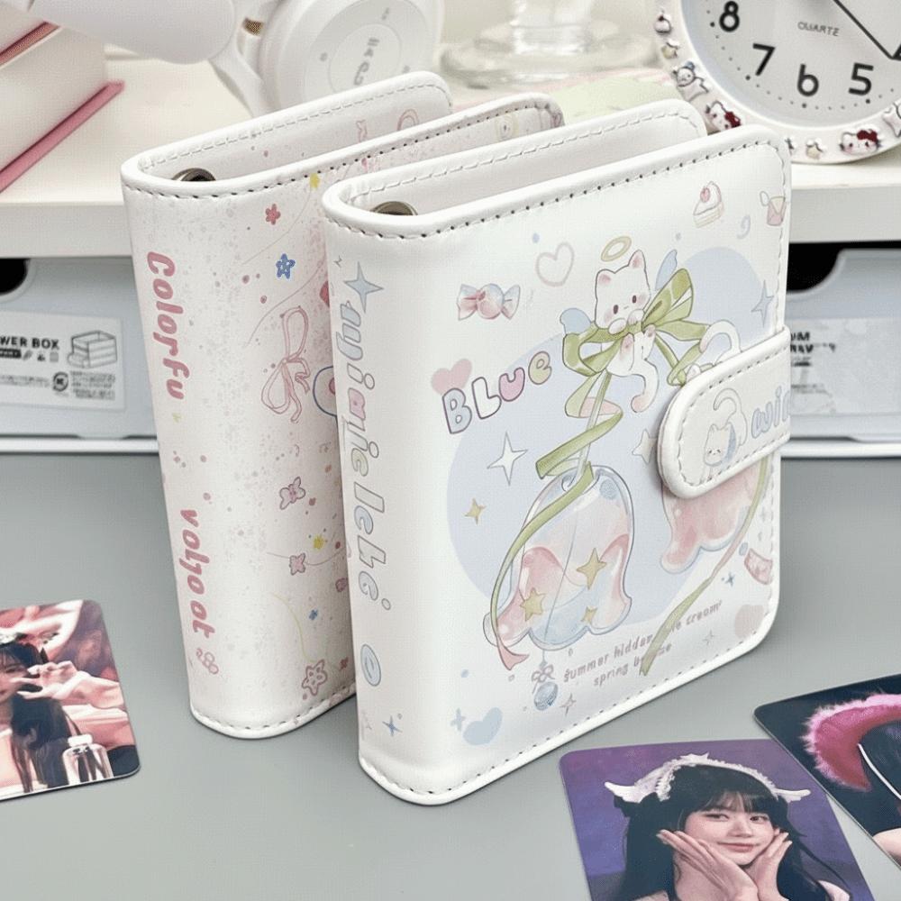 Leather Cover Card Book Portable Idol Card Storage Book Polaroid Photo Album Card Photo Collection