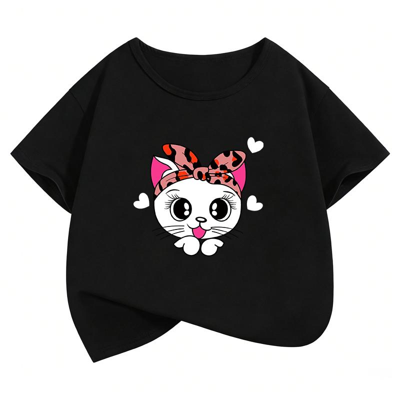 Casual Cat T Shirts Cat Meme Funny Harajuku Funny Cartoon Short Sleeve Kids Childrens Tshirt Boys Girls Casual Top Tee