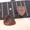 Wooden Guitar Pick Smooth Surface Burr-Free Compact Size Portable Handcrafted Guitar Pick Accessories