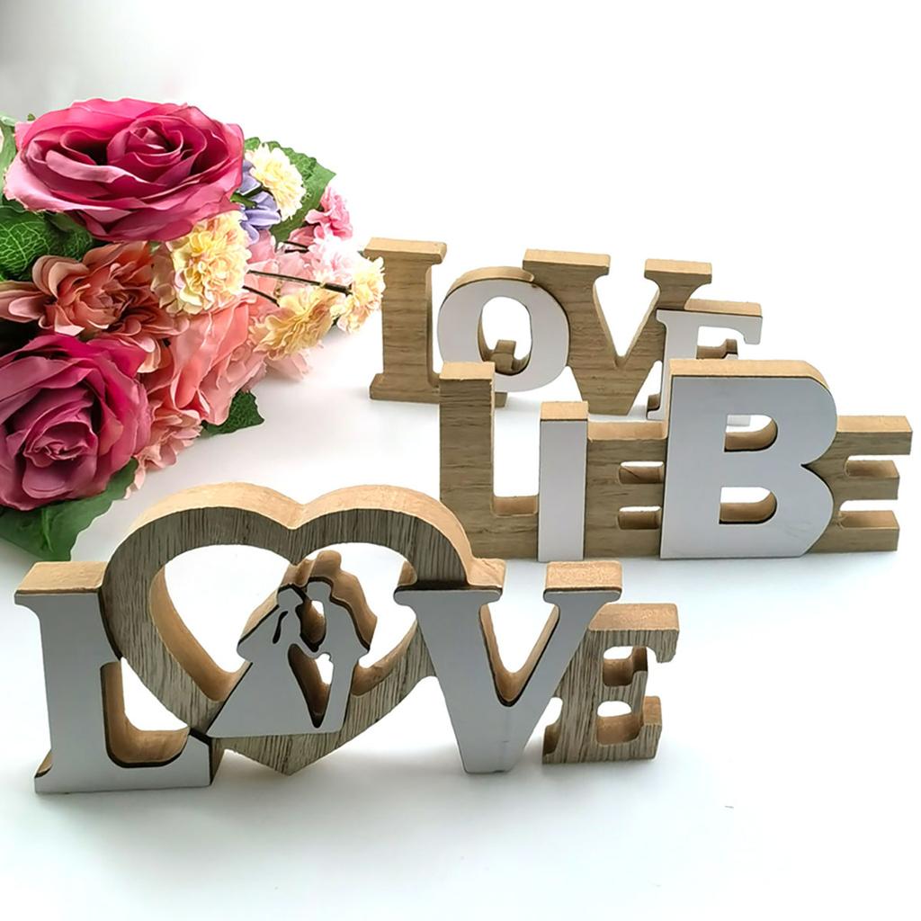 Деревянное украшение в стиле ретро со словами LOVE для свадебного стола, центральные украшения для стола, знак LOVE, прочная ручная работа