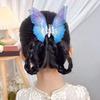 Hairpin Gradient Color Butterflies Decor Hair Clip with Imitation Pearls Exquisite Appearance Hair Pin Hair Accessories
