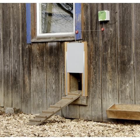 Porte automatique pour poulets - kerbl - vert - 24 x 16 x 11 cm - extérieur - 10 animaux