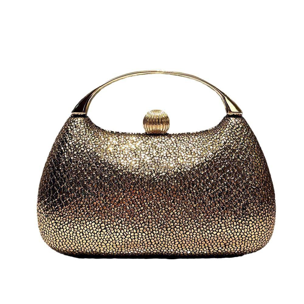 Evening Bag for Women Sparkly Handbag with Chain Women's Shoulder Bag Women's Elegant Pleated Clutch Purse for Wedding Prom Party Crossbody Bags