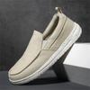 Модные новые мужские парусиновые туфли на дышащей платформе, удобные дизайнерские мокасины, легкие повседневные ленивые туфли, кроссовки для мужчин 2024