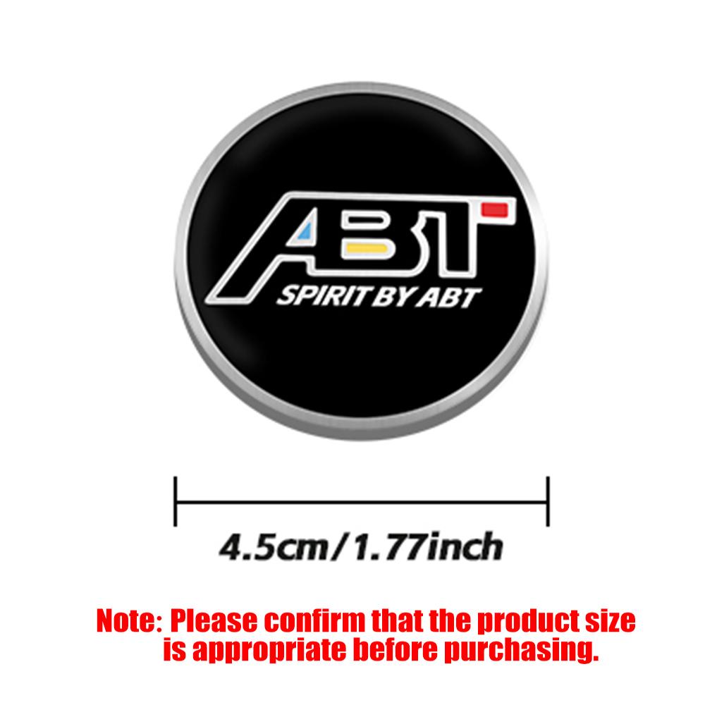 3D Aluminum 45/50MM Car Steering Wheel Emblem Sticker For Volkswagen VW R GTI ABT Golf Polo Tiguan Passat Sharan 4 Motion Touran ZG9